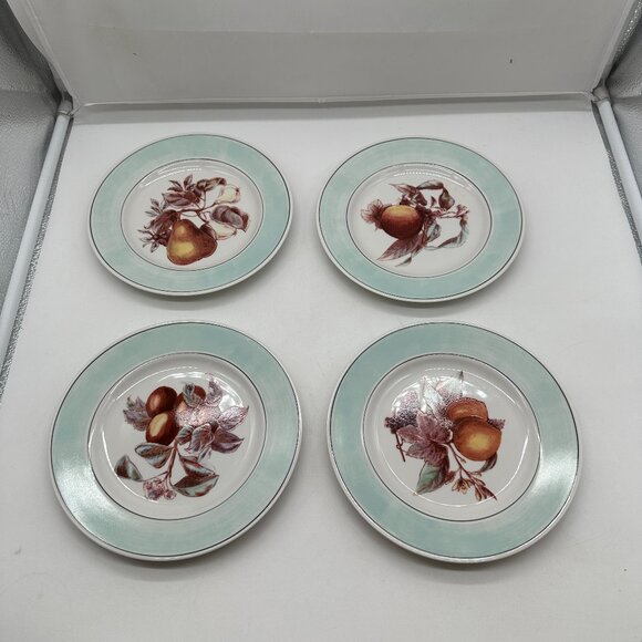 Set of 4 Ralph Lauren Fruit Blossom Salad Plates I II III IV 8 1/4" Plate New - Picture 1 of 3